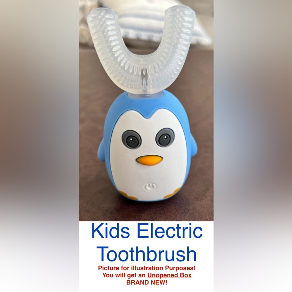 Kids U Shaped Ultrasonic Electric Toothbrush, Blue, BRAND NEW IN UNOPENED BOX